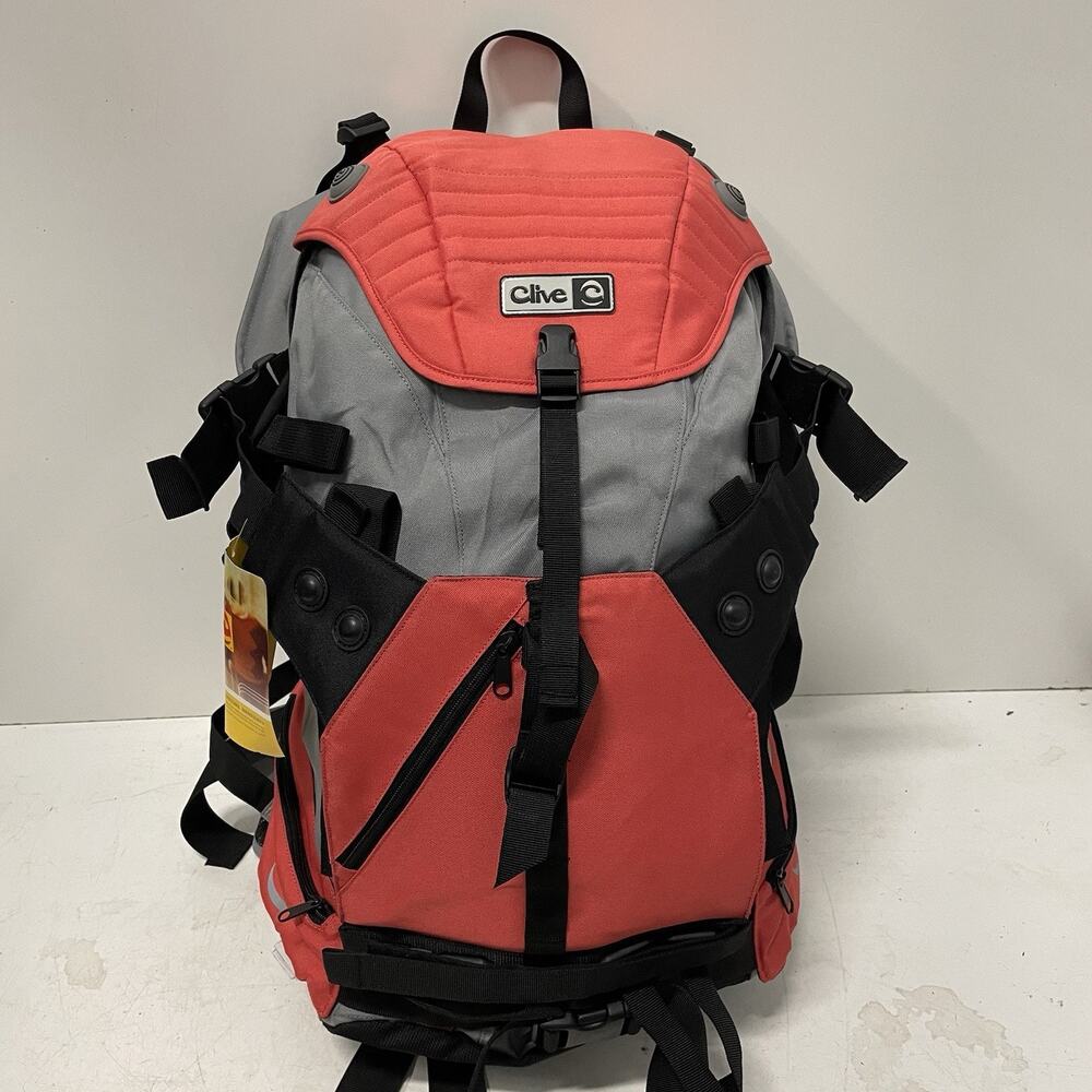 VTG 90’s Clive Trainer Skateboard Snowboard Backpack RARE Red New Old Stock